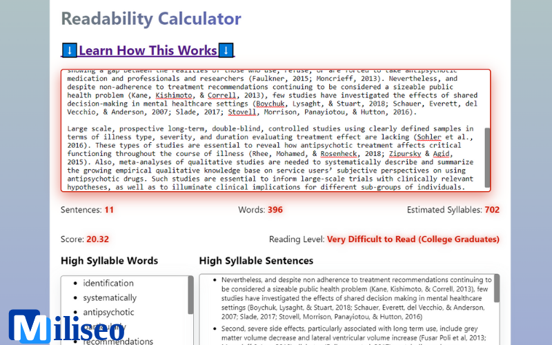 Công cụ Readability Analyzer